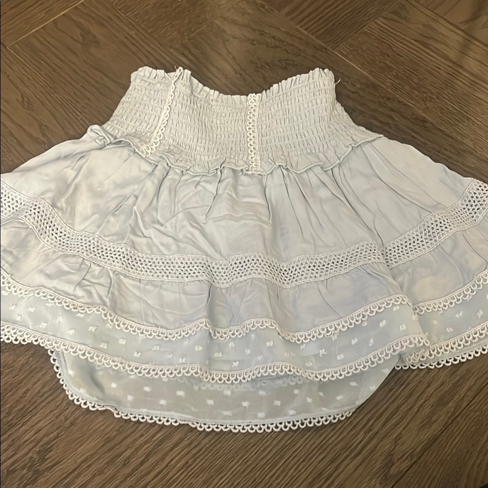 Light Blue Ruffled Skirt